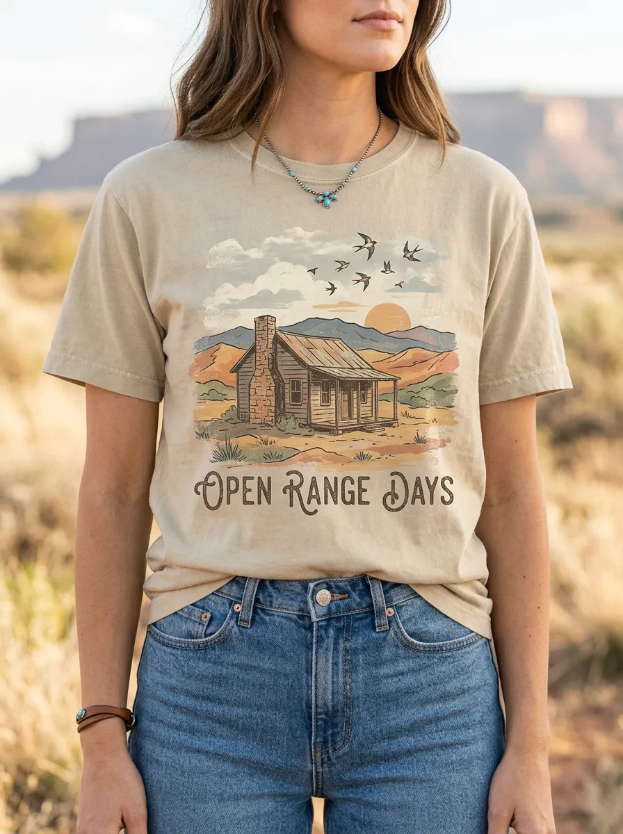 Open-Range Range-Days Western Crewneck T-Shirt