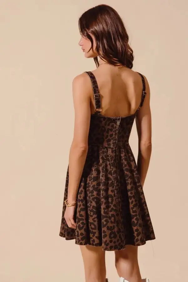 Mineral Leopard Flare Mini Dress