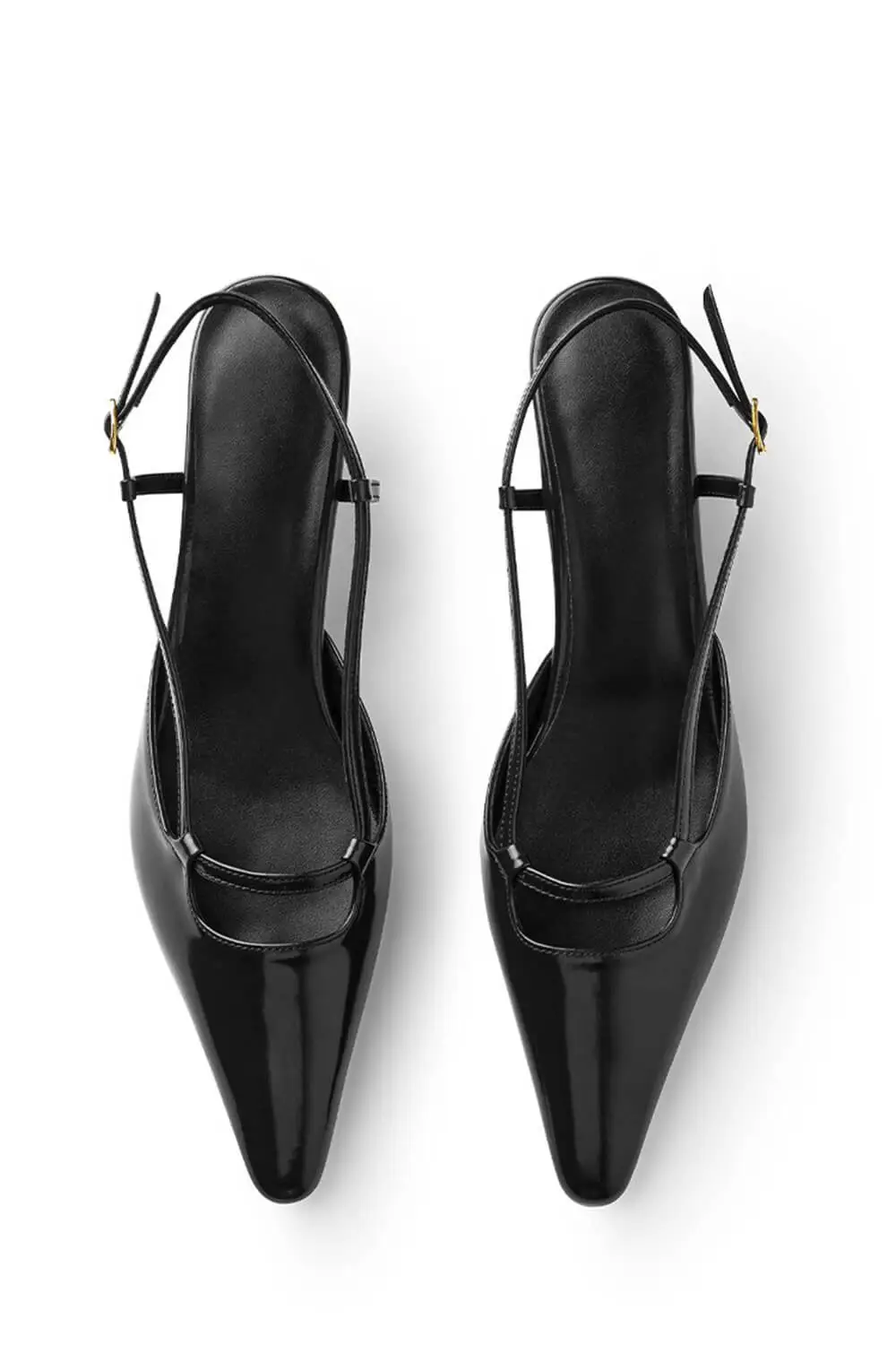 Faux Leather Pointed Toe Slingback