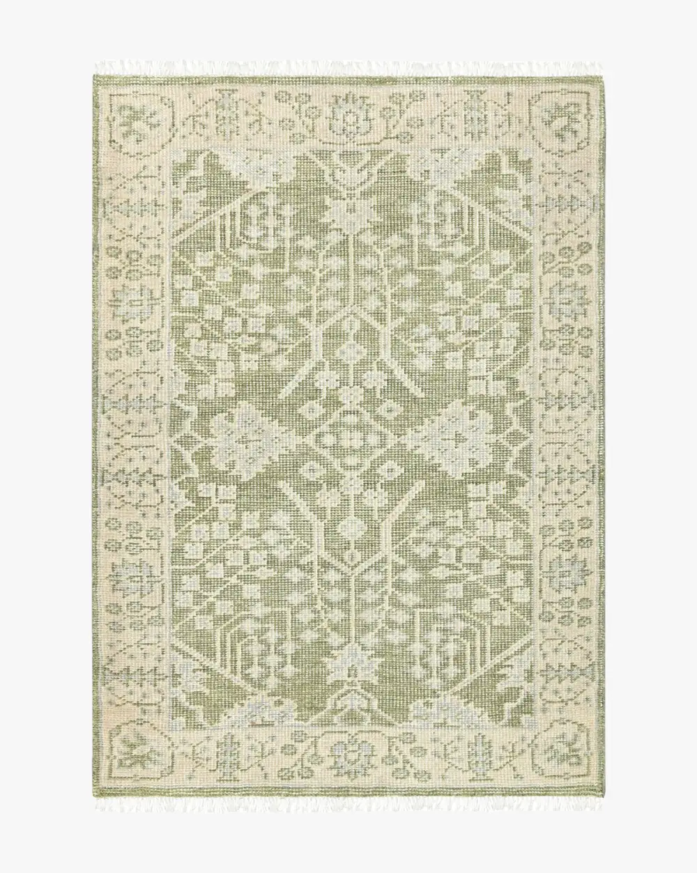 Hand-Knotted Wool Area Rug