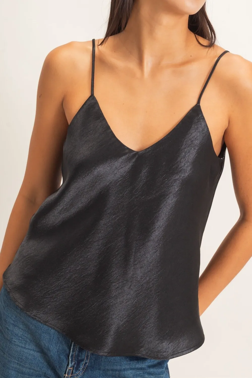 V-neck Satin Cami Top