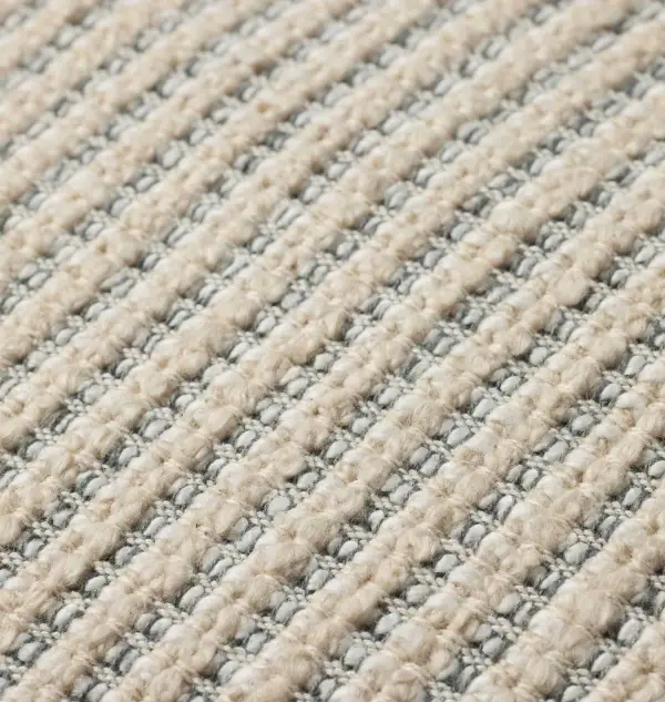 Natural and Blue Woven Pattern Square Sofa Throw Pillow
