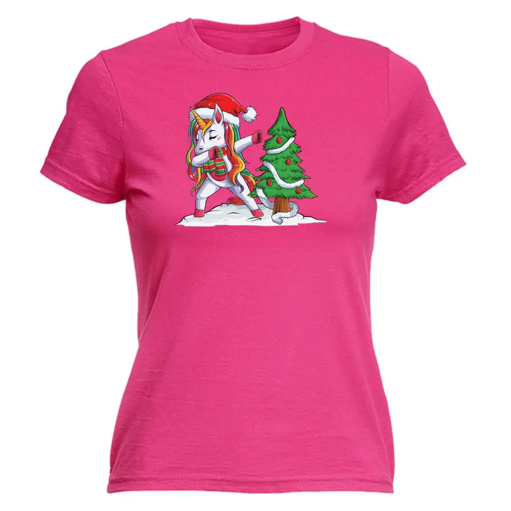 Unicorn Dab Graphic Fitted Tee