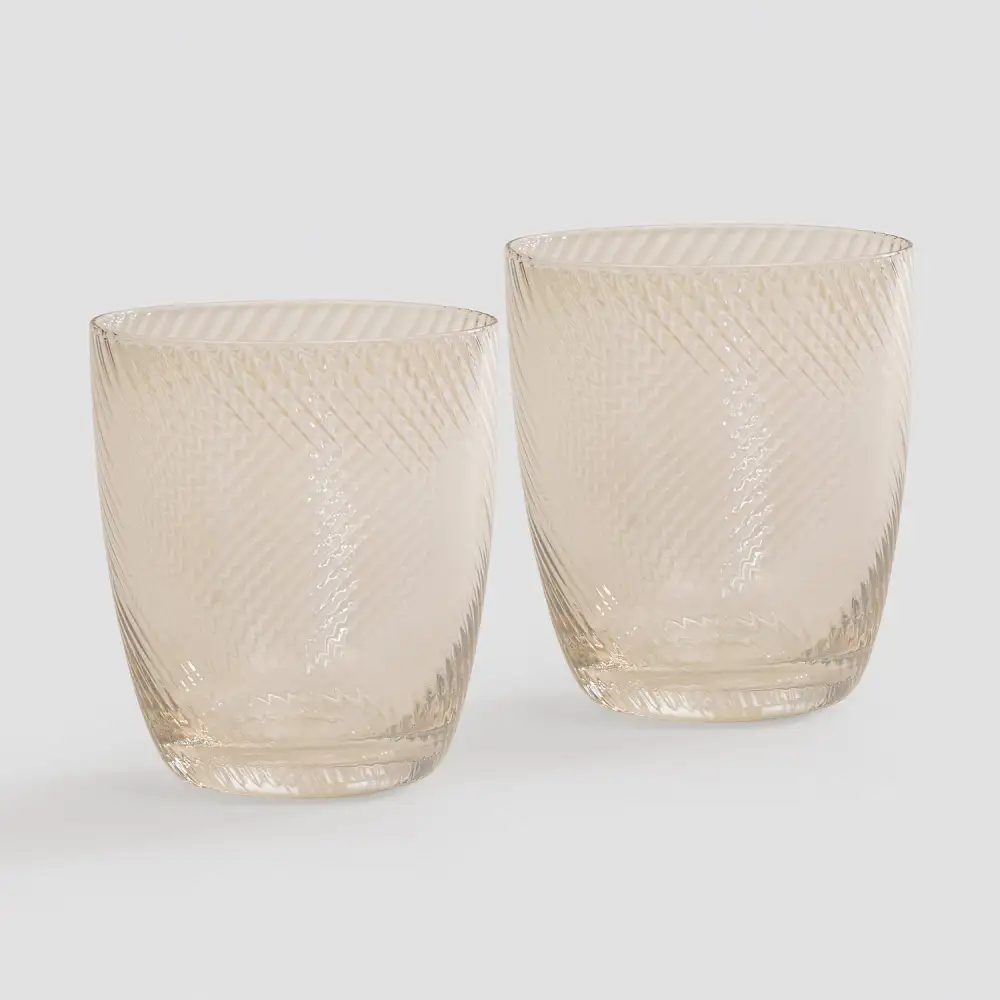 Amber Swirl Drinking Glass Set