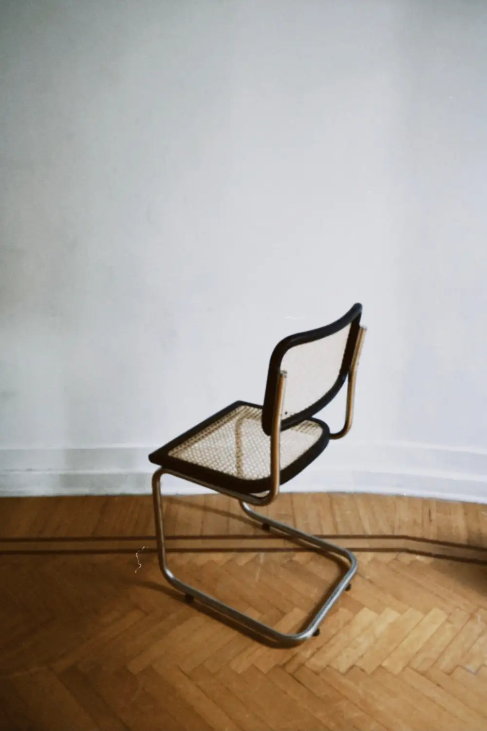 Cantilever Cane Accent Chair