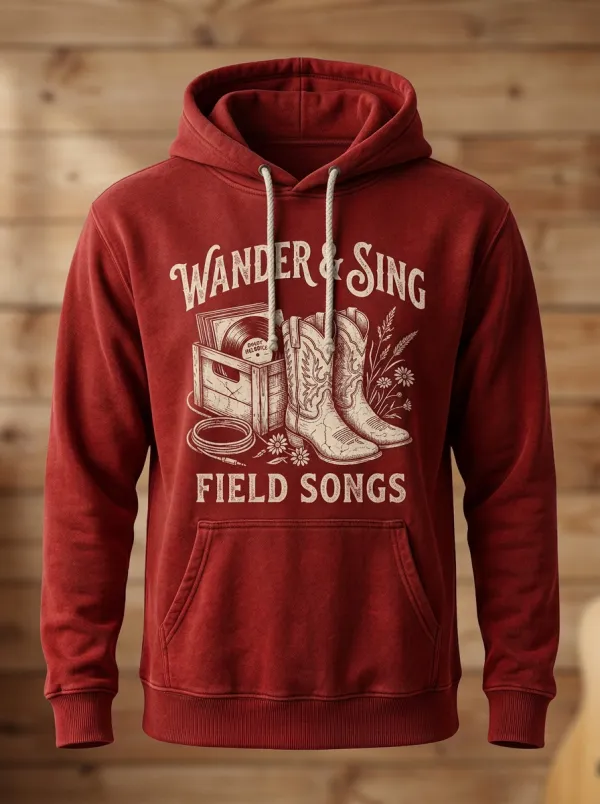 Cowboy Cowboy-Boot Country Music Graphic Hoodie