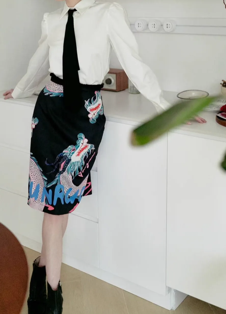 Artful Casual Polyester Skirt