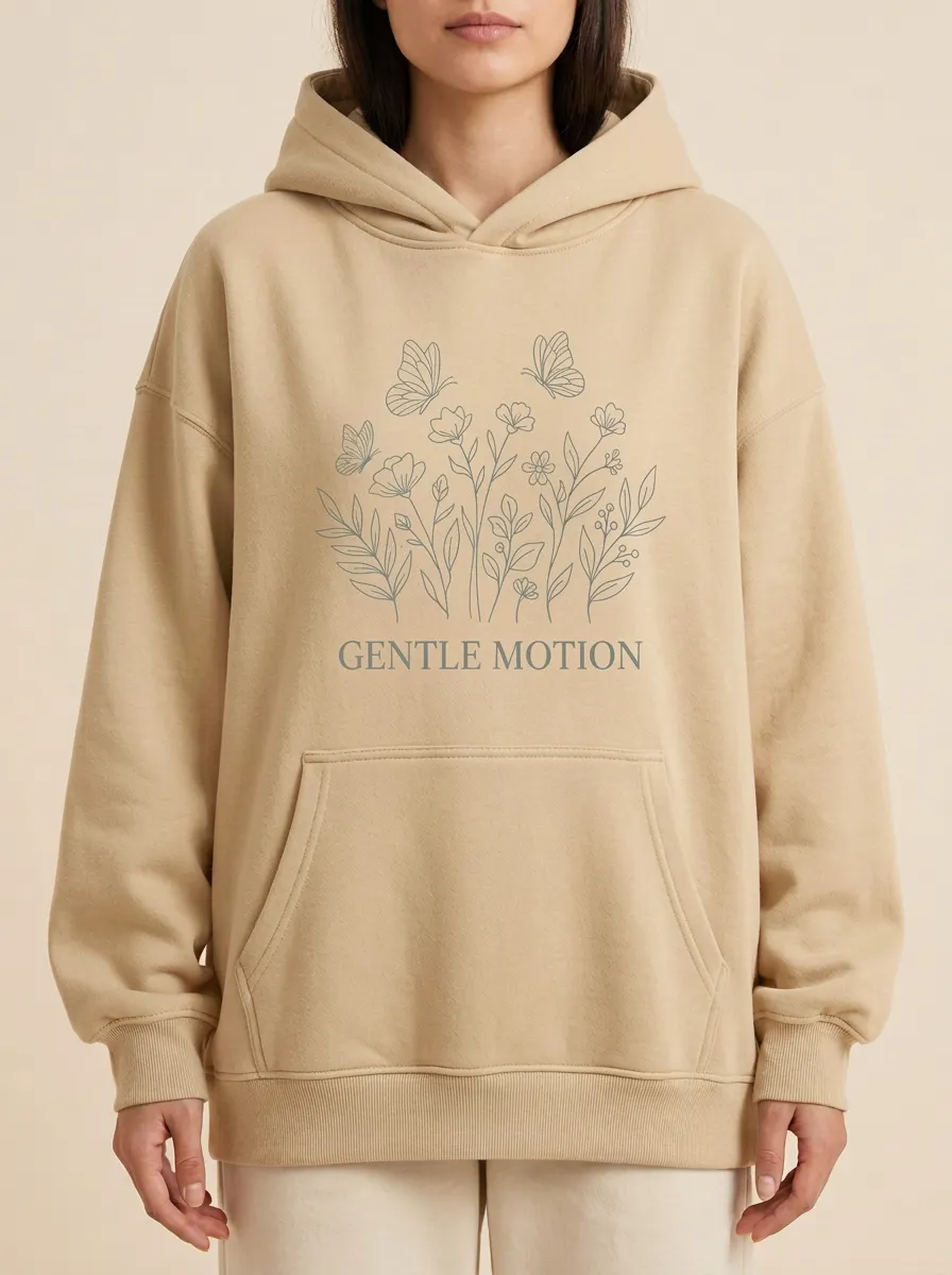 Nature Butterfly Floral Gentle Motion Hoodie