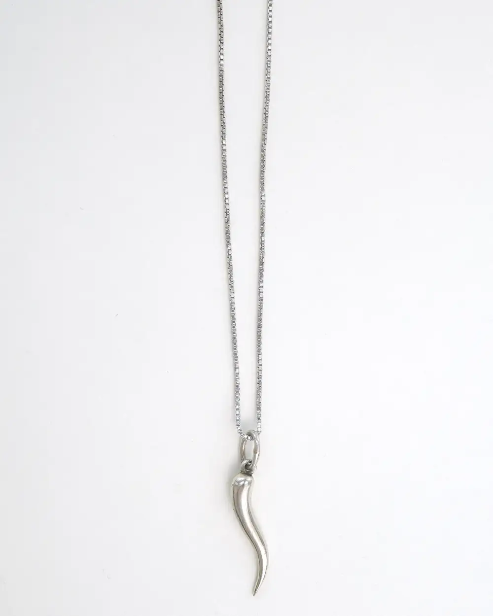 Refined Chain Necklace with Horn Charm