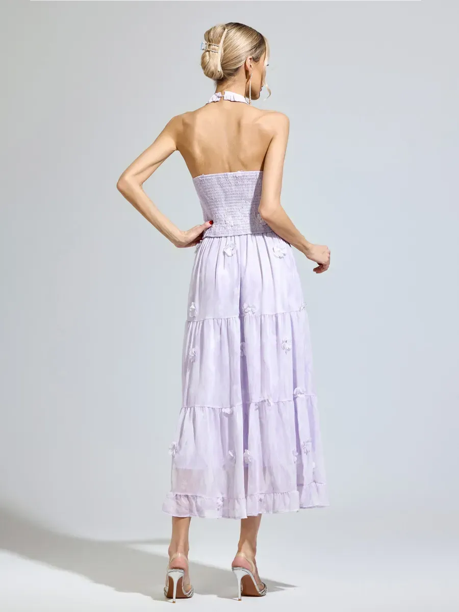 Talia Purple Lace Two-Piece Set