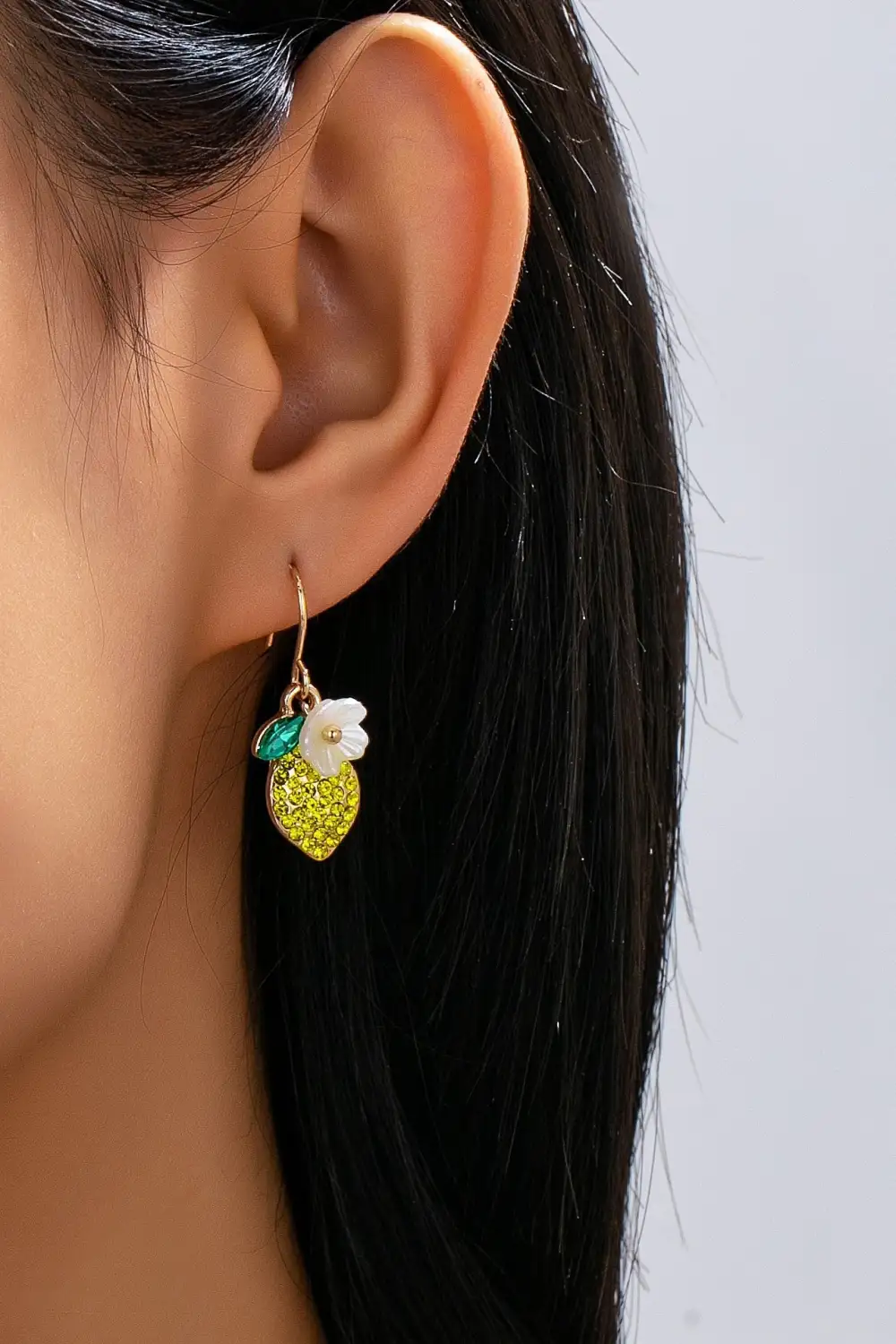 Sparkling Pave Lemon Drop arrings
