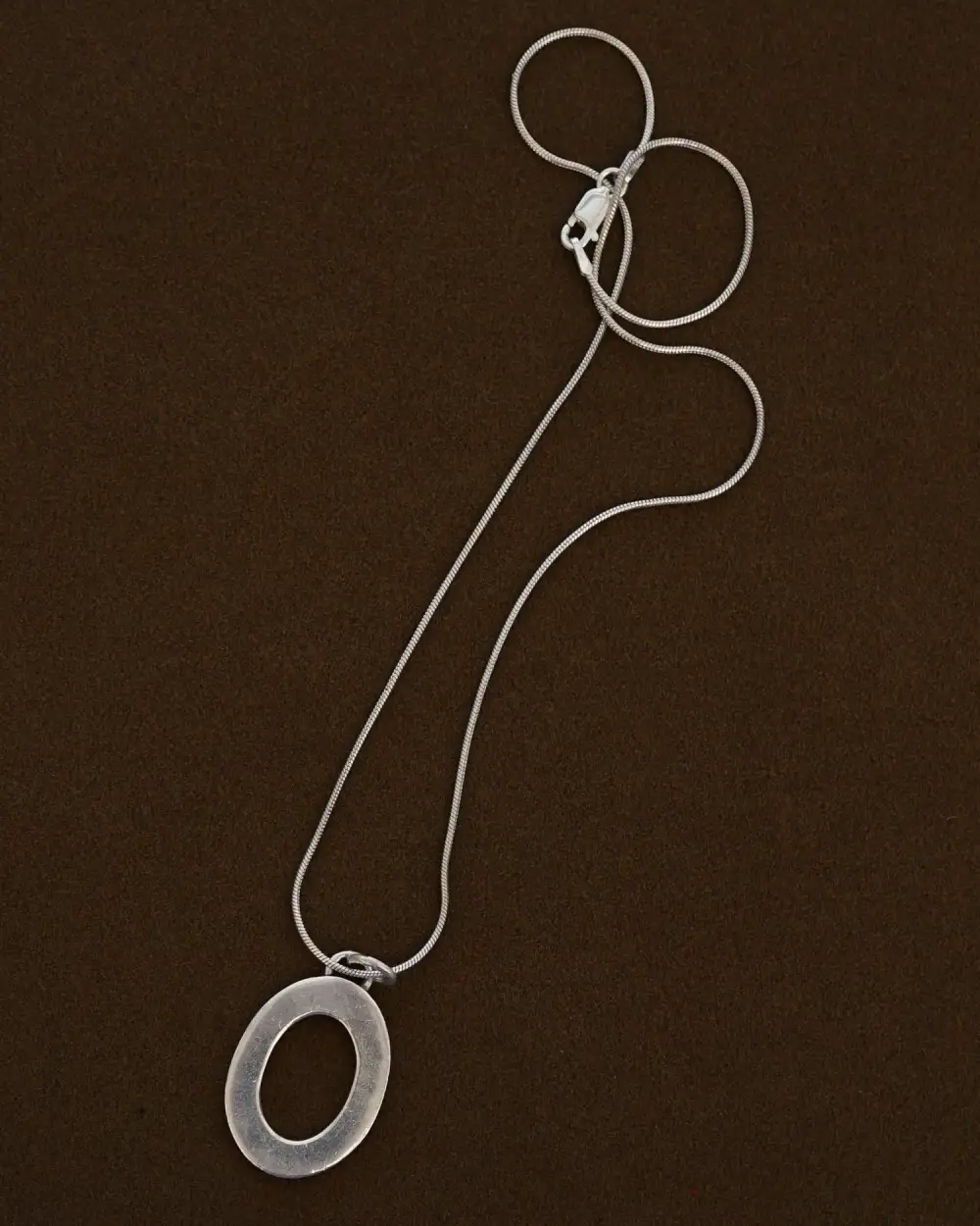Chain Necklace with Oval Charm