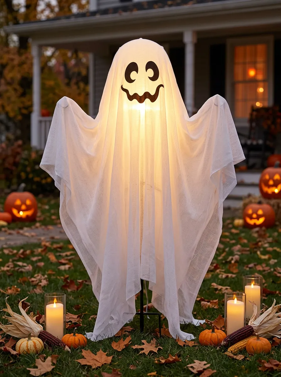 Ghost LED Fabric-Look Halloween Yard Decoration
