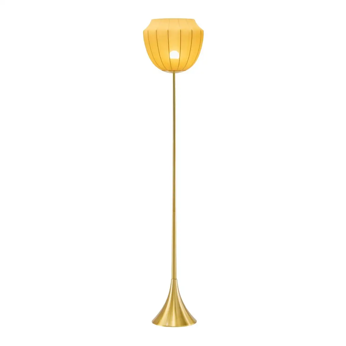 Tall Linen-Shade Floor Lamp