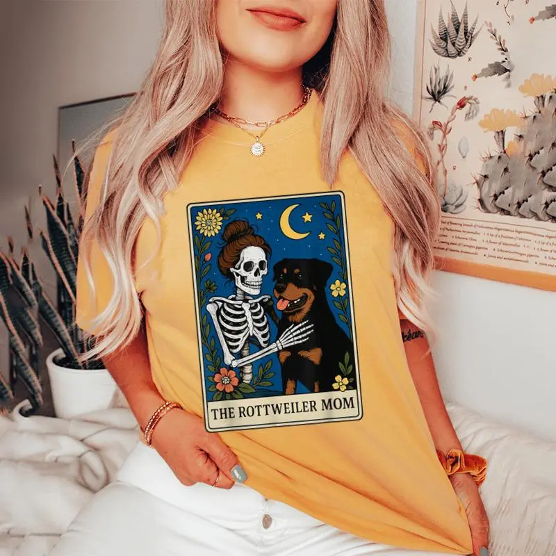 The Rottweiler Mom Tarot Card Women's Oversized Comfort T-Shirt
