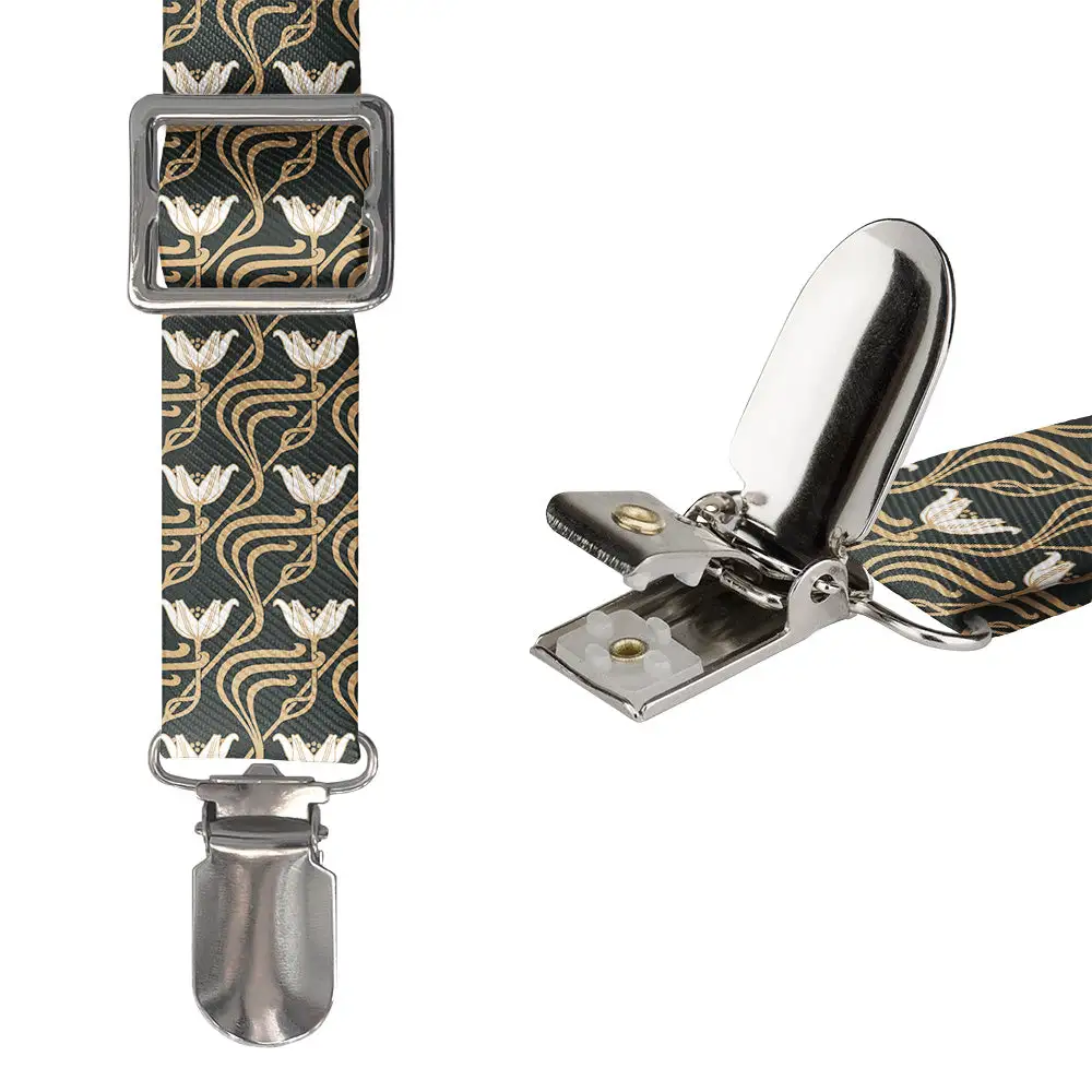 Gatsby Floral Pattern Suspenders