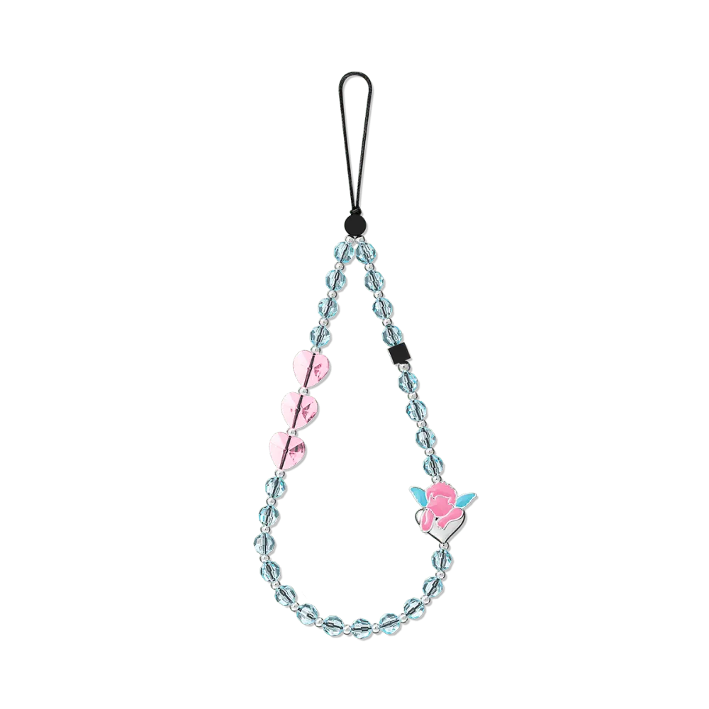 Classic Crystal Heart Phone Charm Strap