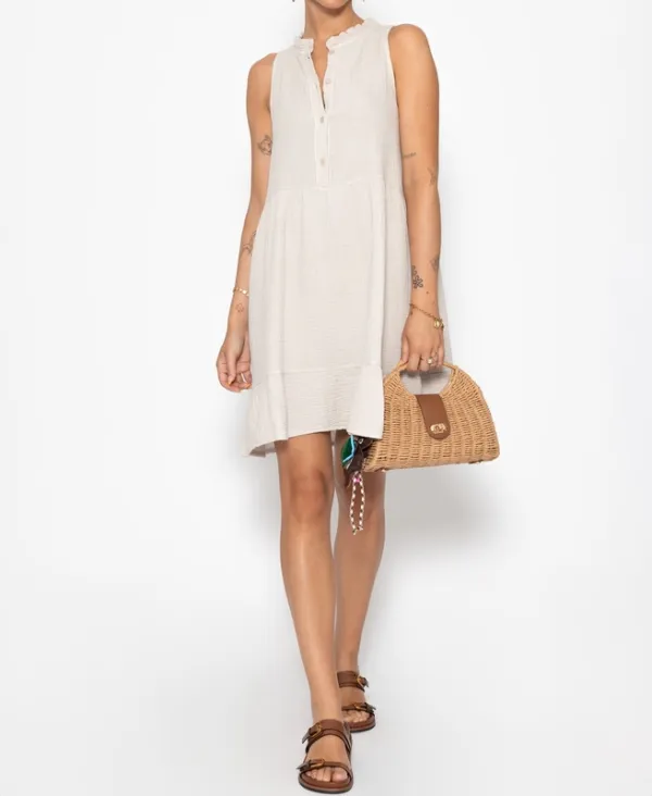 Beige Ruffle Dress