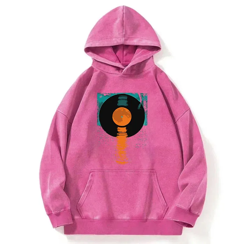Retro Print Relaxed Hoodie