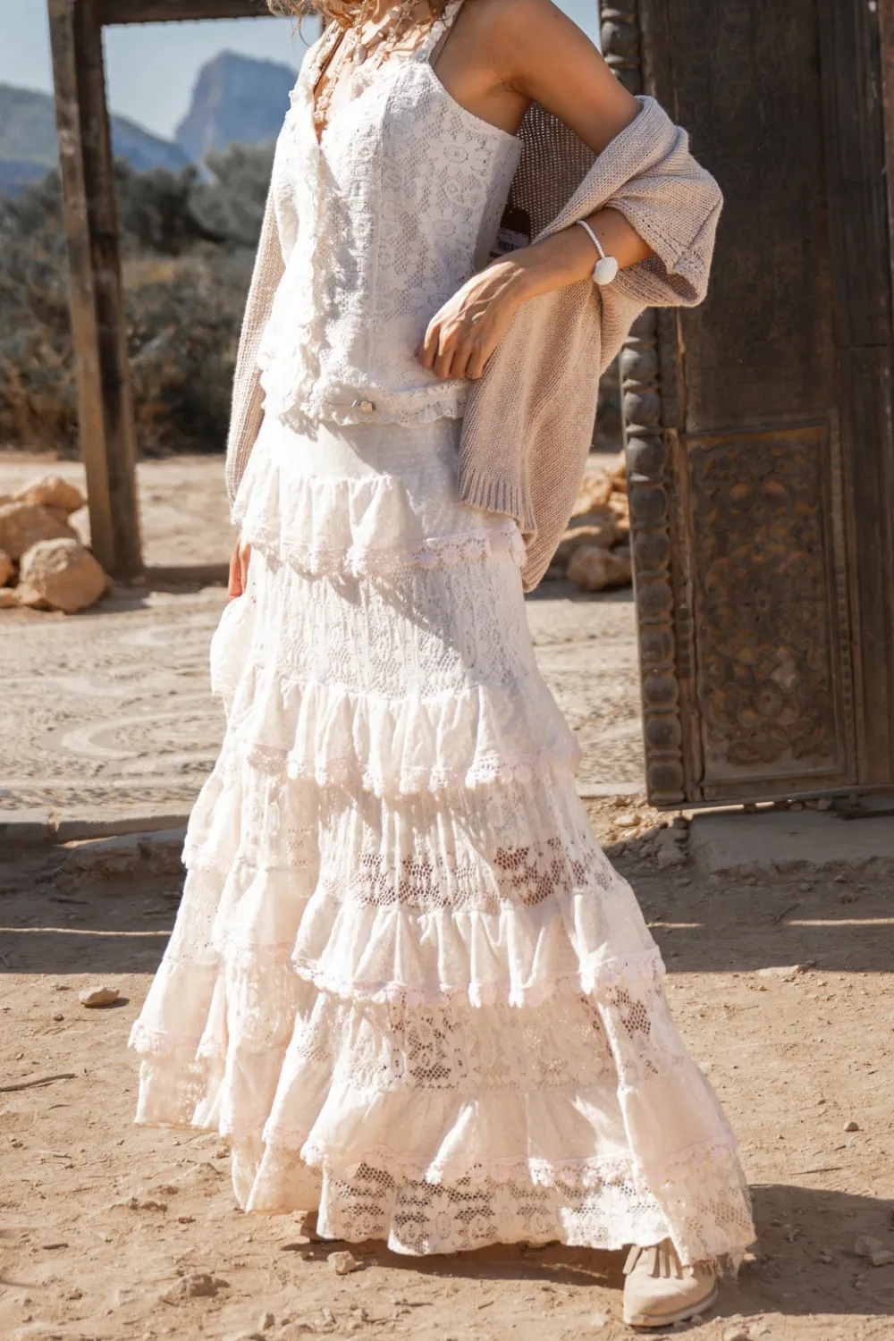 Versatile Casual Maxi Lace Skirt