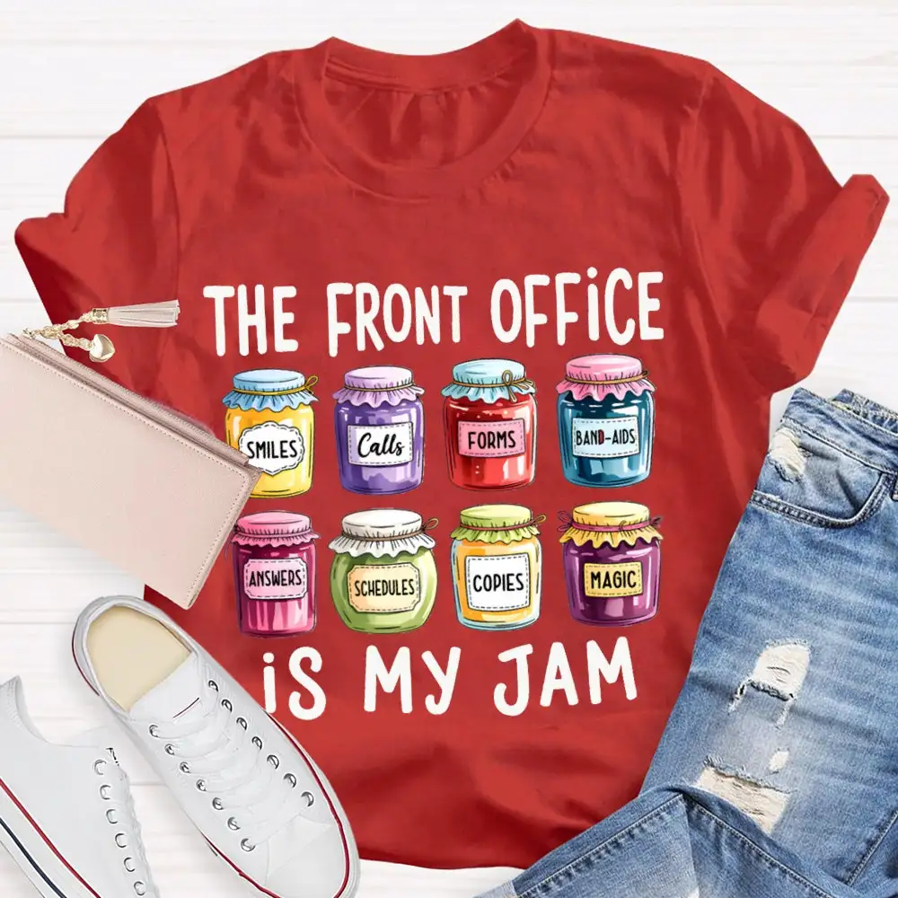 The Front Office Is My Jam Colorful Small Bottles T-Shirt