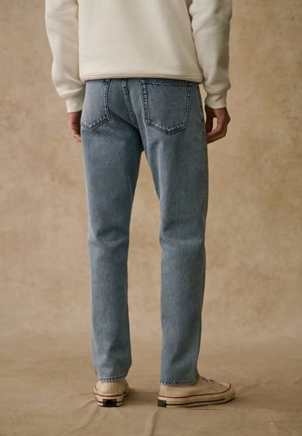 Dark Blue Straight Leg Casual Denim Jeans