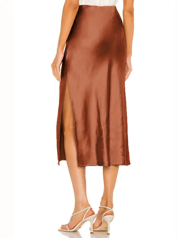 Airy Simple Satin Skirt
