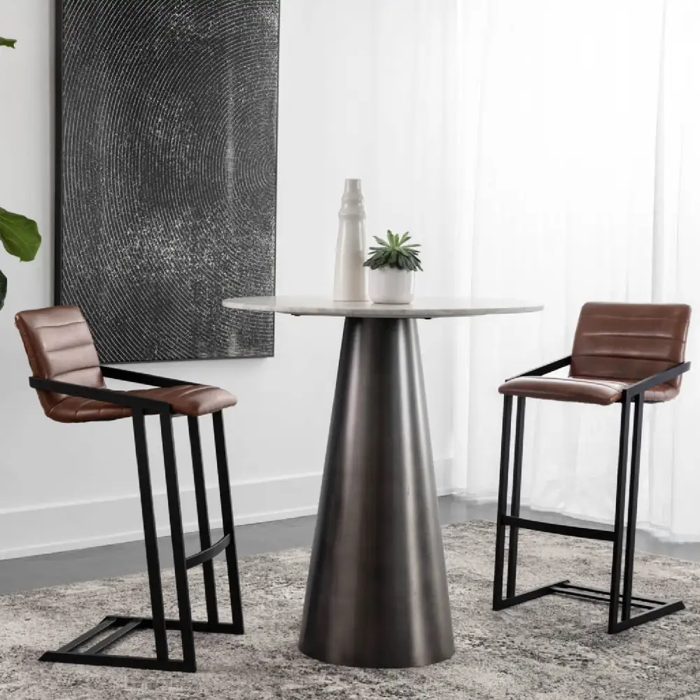 Channel-Tufted Tufted Bar Stool