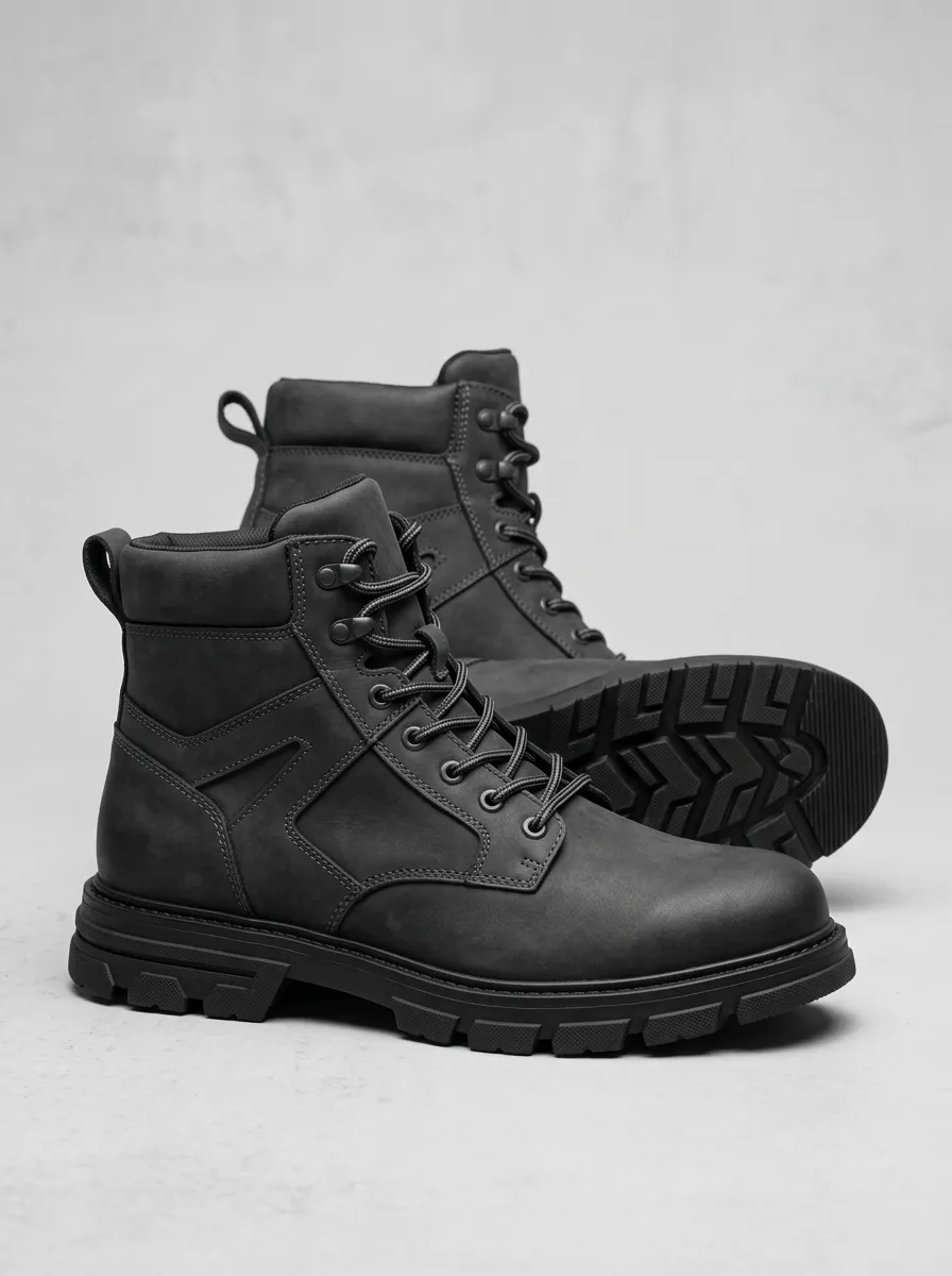 Unisex Contemporary Tactical Style Print Work Boots
