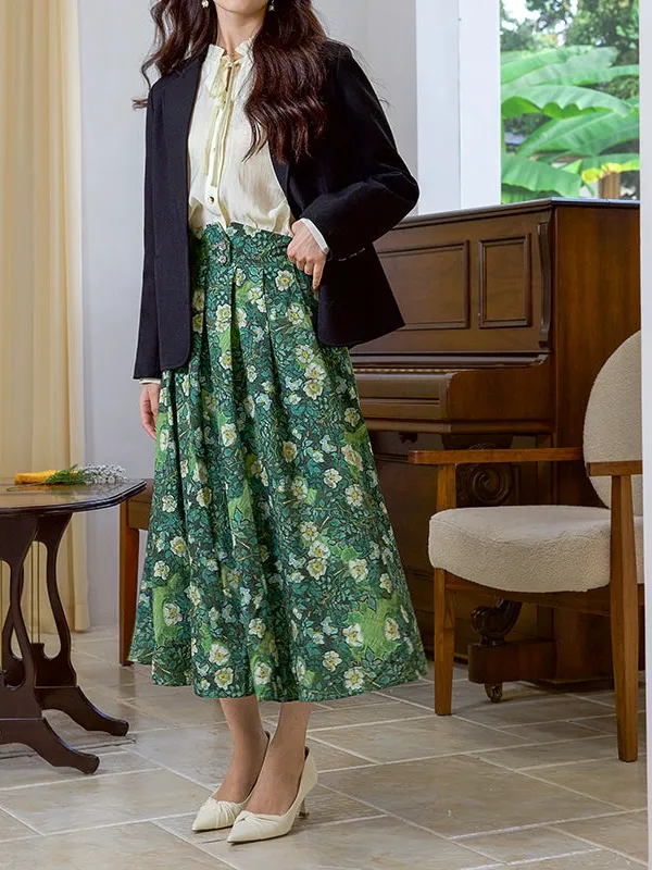Simple Office Everyday Casual Polyester Skirt
