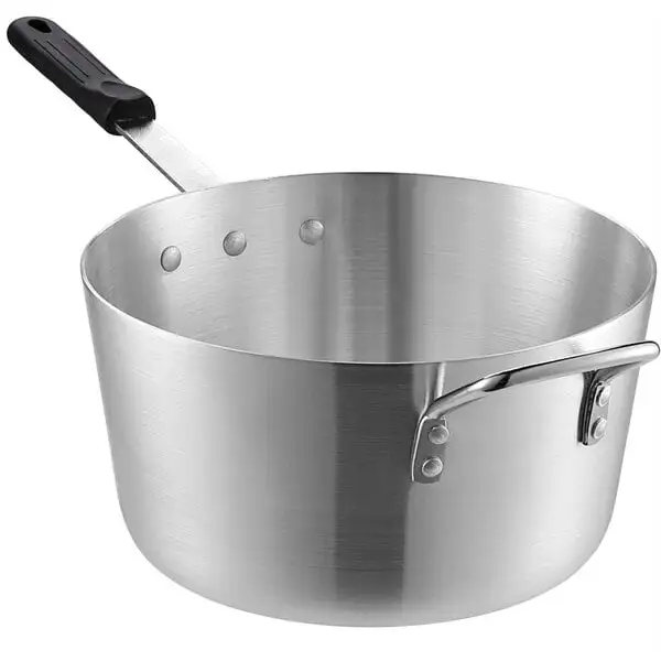 Standard Tapered Aluminum Sauce Pan with Silicone Handle