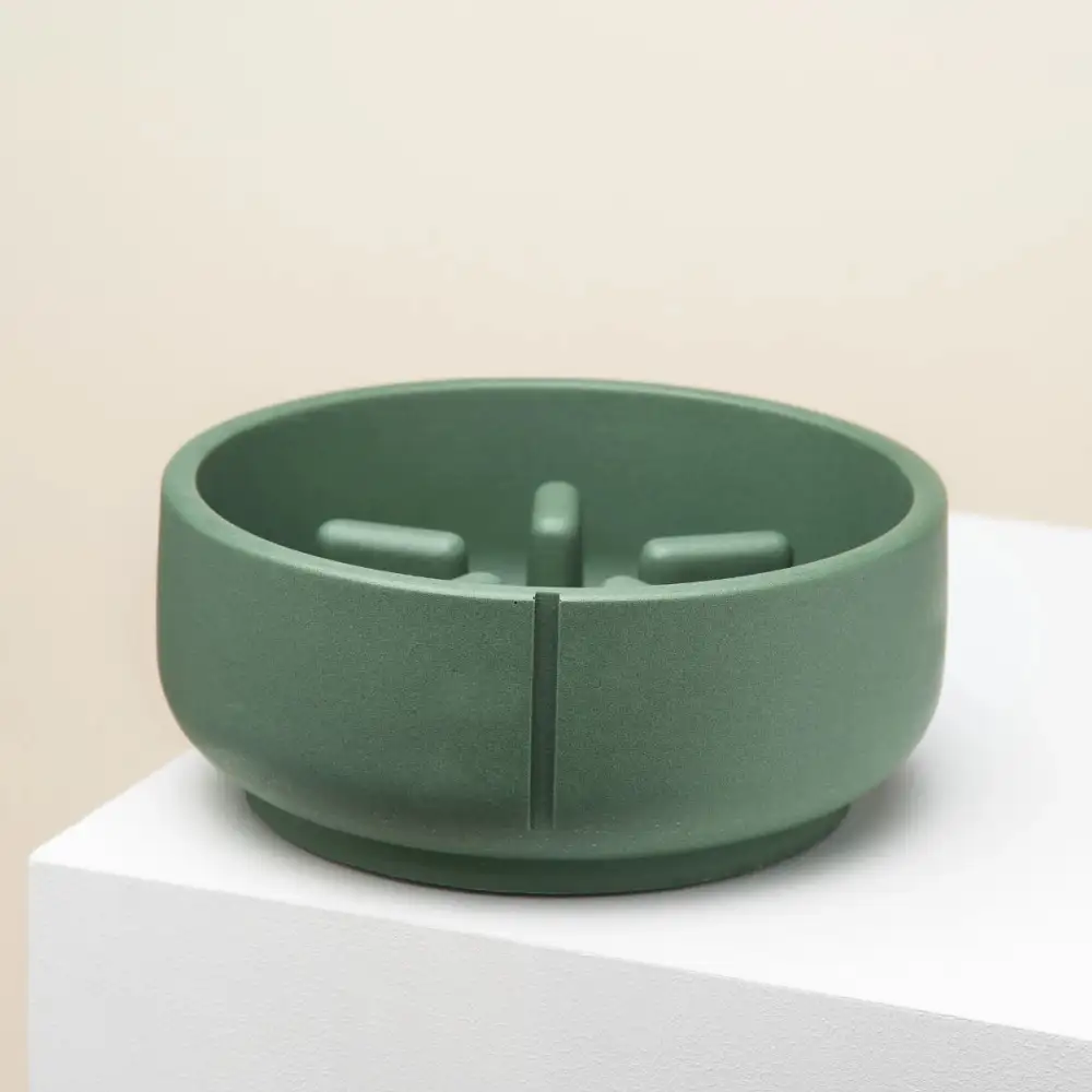 Slow Feed Round Modern Relaxed Pet Feeder