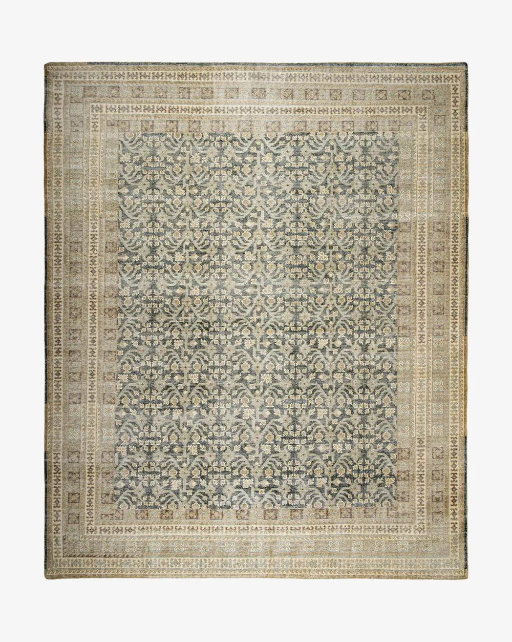 Soft-Underfoot Durable-Weave Hand-Knotted Wool Area Rug