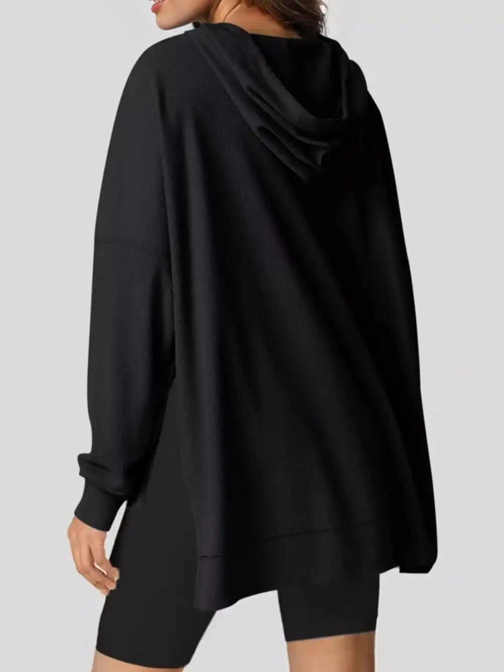 Refined Drawstring Pocketed Oversized Hoodie
