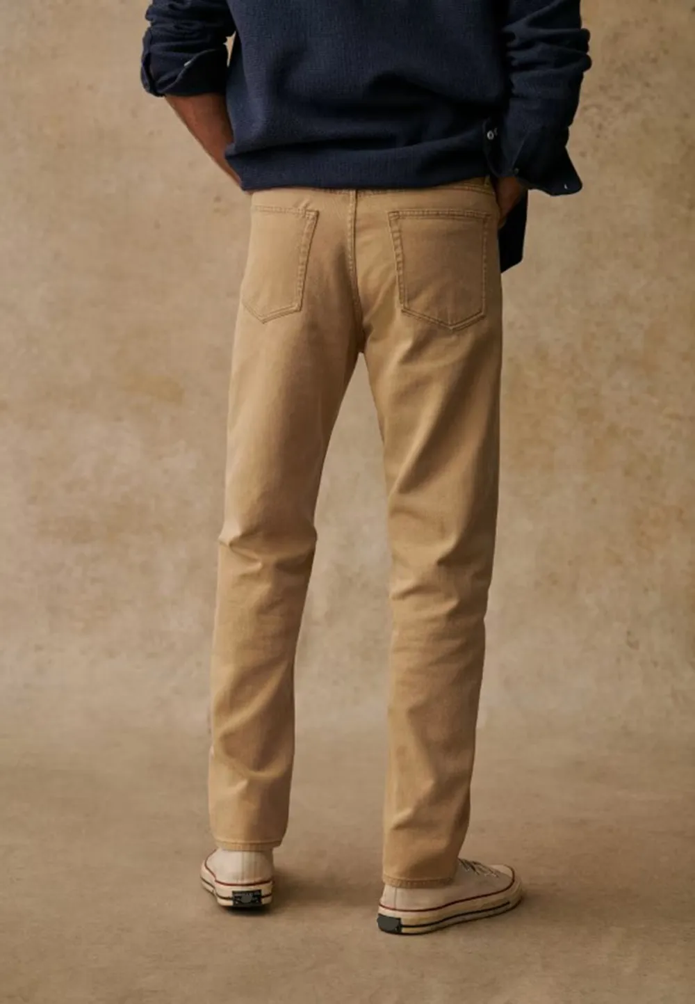 Dark Blue Straight Leg Casual Denim Jeans