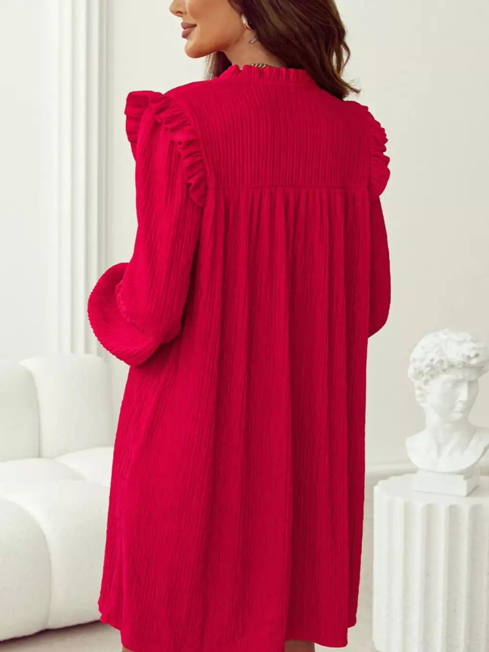 Textured Lightweight Feel Mini Dress