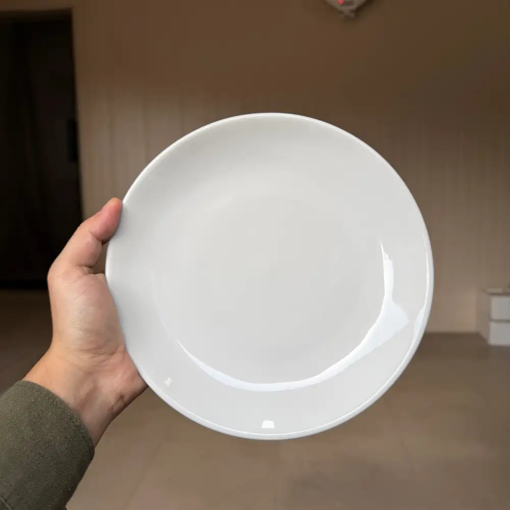 Contemporary Home Rimless Ceramic Dining Plate