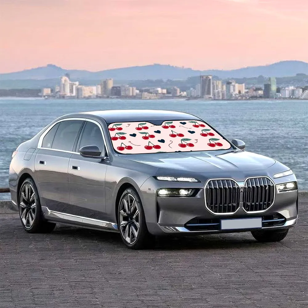 Cherry Print Car Sunshade