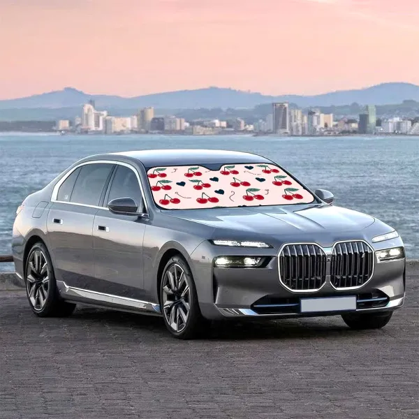 Cherry Print Car Sunshade