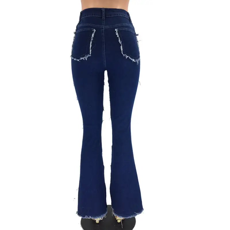 High Waist Skinny Fitted Flare Jeans