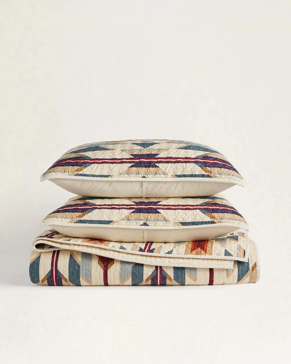 Inviting Quilted Geometric Quilt Set
