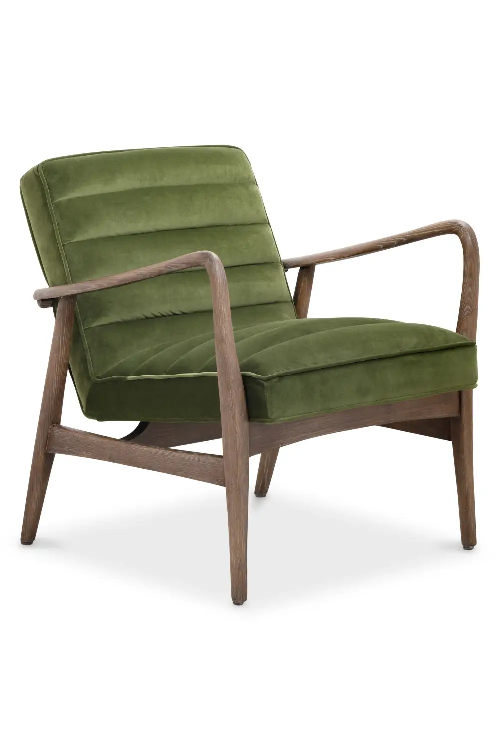 Curved Velvet Tufted Lounge Chair