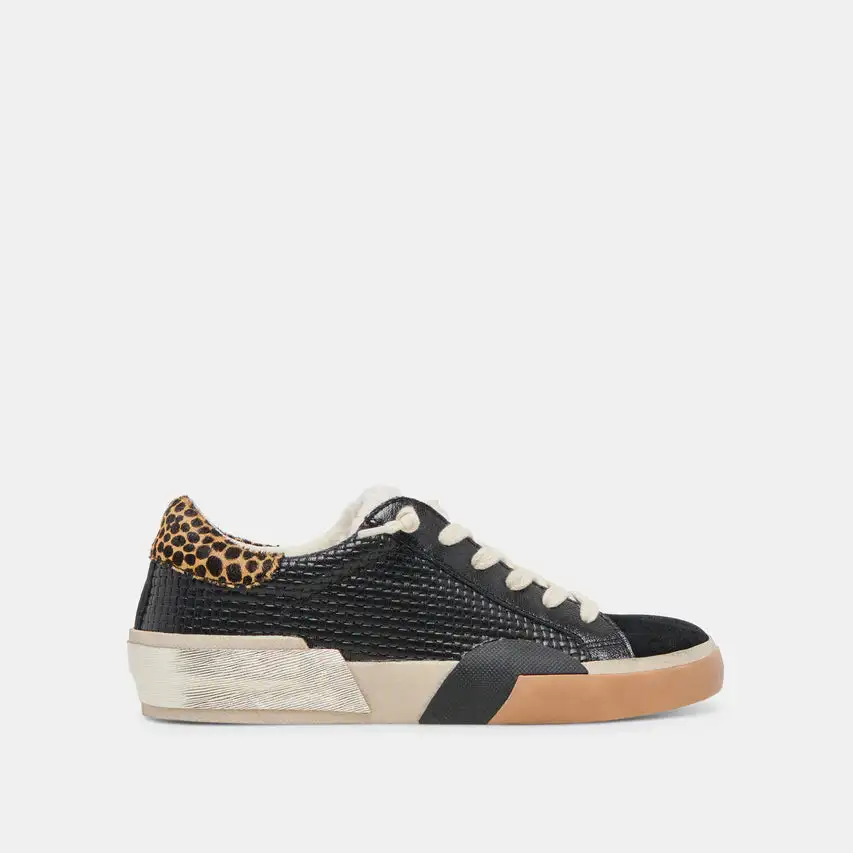 Woven Mixed Texture Slip On Sneakers