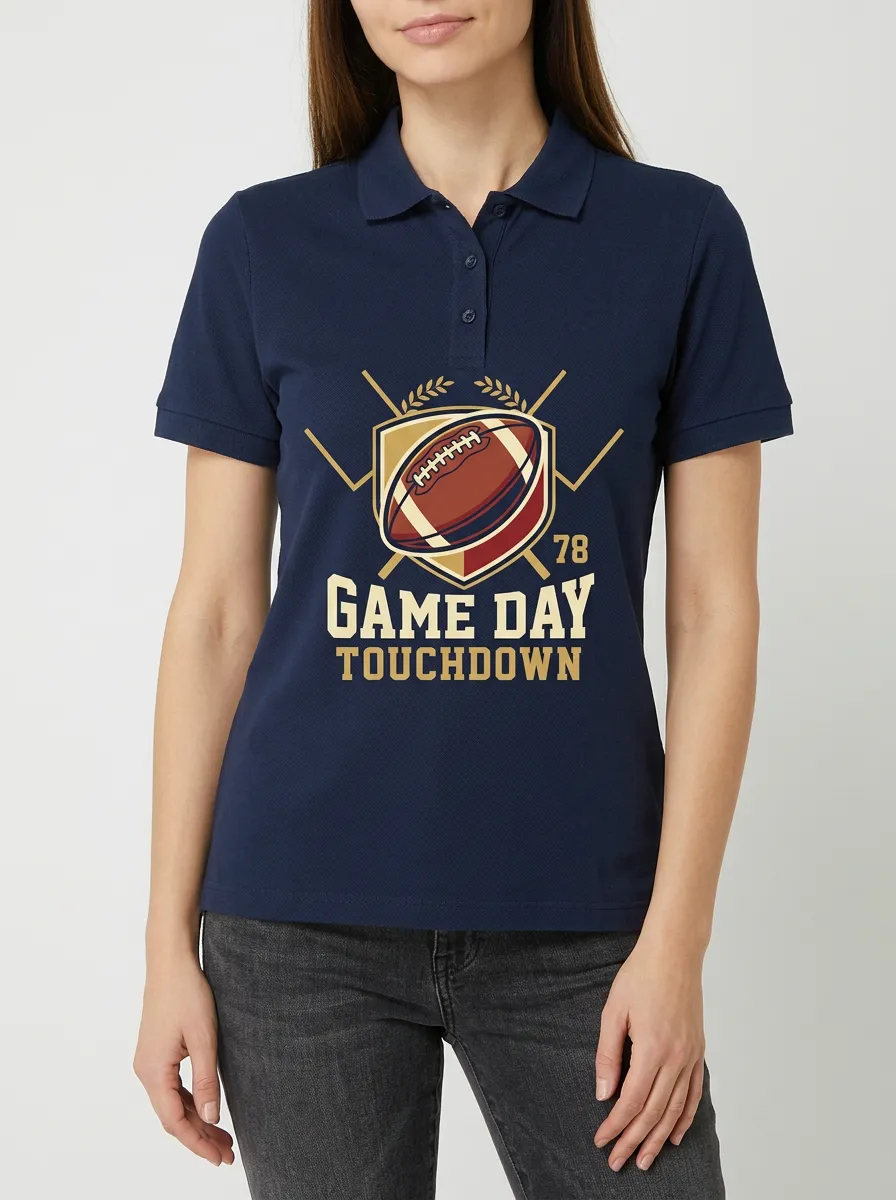 Football Inspired Casual Polo Shirt