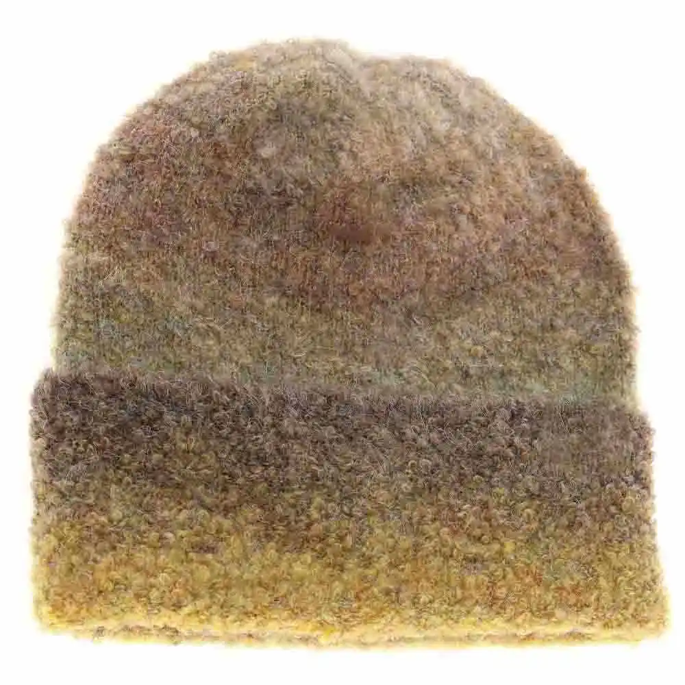 Multi-colored Slouchy Mohair Cuffed Beanie