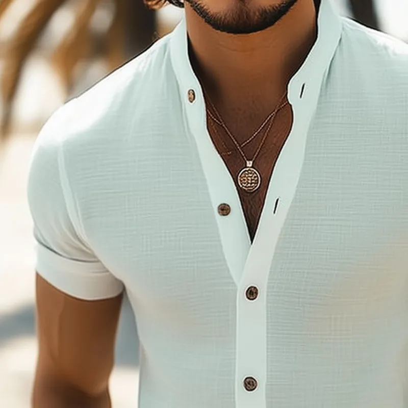 Textured Relaxed Button Shirt