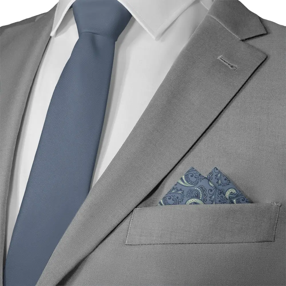 Sleek Refined Paisley Pocket Square