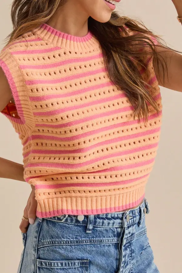 Knit Oversized Sweater Vest