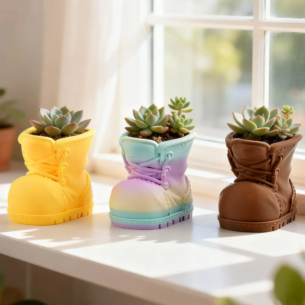 Boot-Shaped Succulent Planter