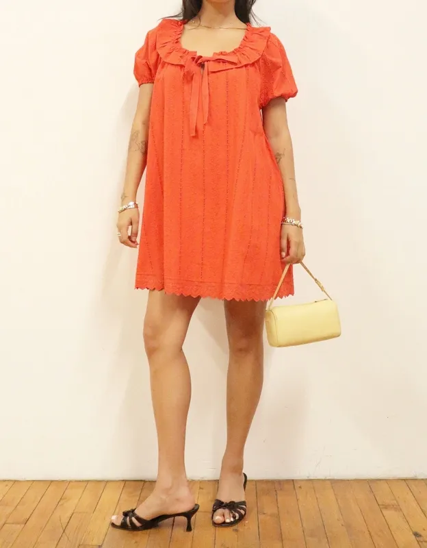 Cotton Blend Relaxed Dress